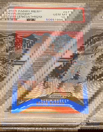 2019 Prizm Devin Booker 67 Red White Blue Suns PSA 10 Gem Mint