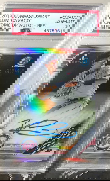 Keoni Cavaco 2019 Bowman Draft Refractor Auto /499 PSA 10