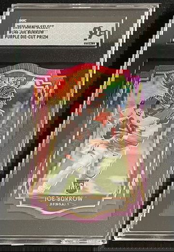 2020 Panini Select Joe Burrow Premier Purple Die Cut #146 SGC 9 Mint Bengals!