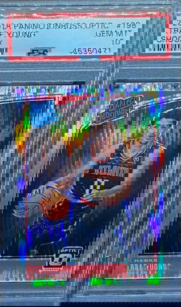 2018 Panini Donruss Optic Trae Young Shock RC Rookie #198 PSA 10 Gem Mint