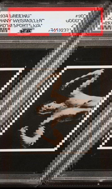 1934 Liga Rekord im Sport Johnny Weissmuller Johnny Weismuller #90 PSA 2