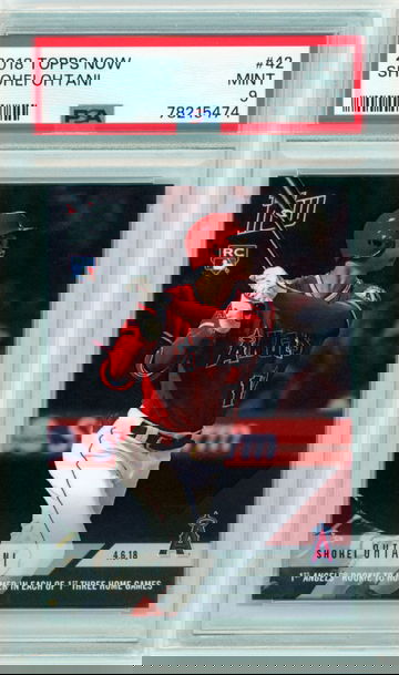 2018 Topps Now #42 Shohei Ohtani PSA 9 MINT!