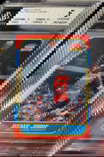 Michael Jordan 1986 fleer #57 rookie BGS 5