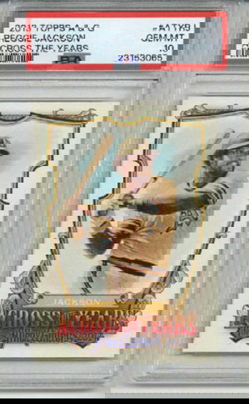 2013 TOPPS ALLEN & GINTER ACROSS THE YEARS REGGIE JACKSON A'S PSA 10