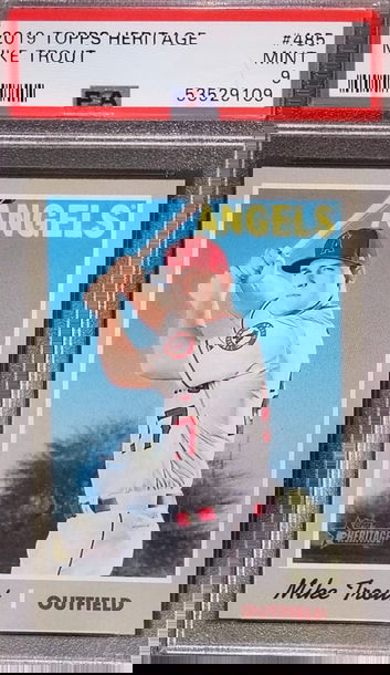 2019 Topps Heritage SP Trout PSA 9