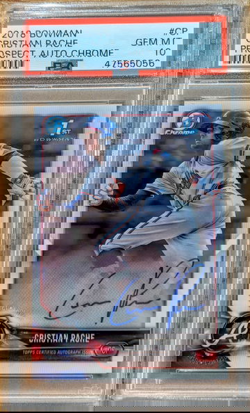 2018 Bowman Chrome Christian Pache 1st Auto PSA 10 GEM MINT