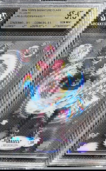 2024 Topps Signature Class Jayden Daniels Rookie Fluidity F-2 Acetate RC BGS 9.5