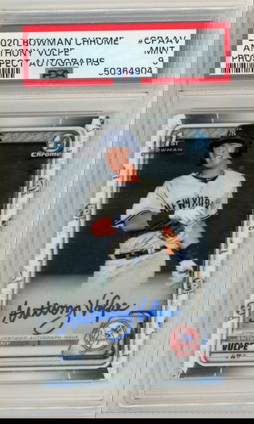 2020 Bowman Chrome Anthony Volpe Prospect Auto PSA 9