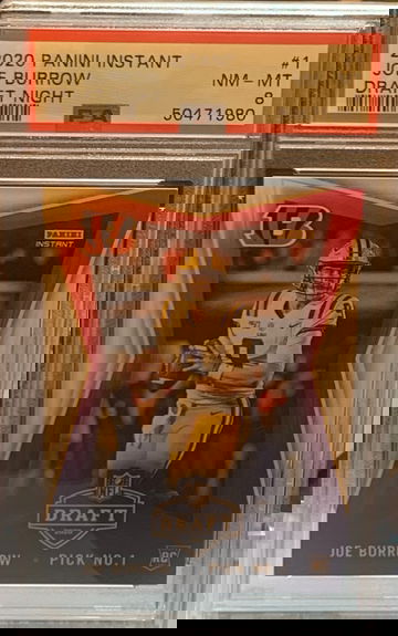 2020 Panini Instant Joe Burrow Draft Night #1 PSA 8NM-MT 1 of 8156