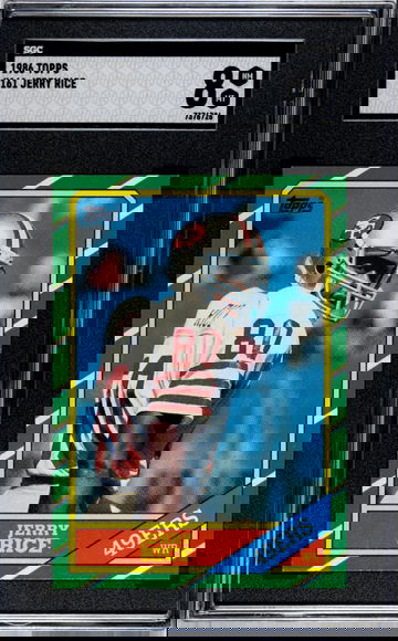 1986 Topps Jerry Rice #161 RC SGC 8