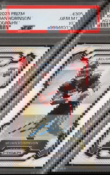 2023 Panini Prizm Bijan Robinson Rookie Auto PSA 10! POP 206