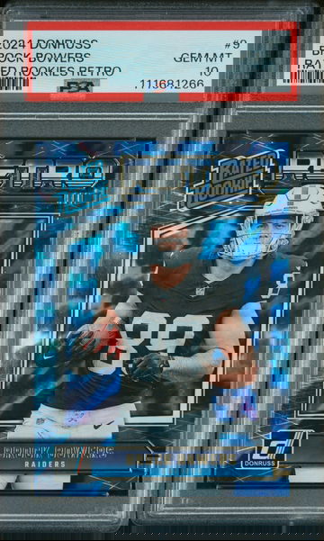 2024 Panini Donruss Rated Rookie Retro Brock Bowers #9 PSA 10