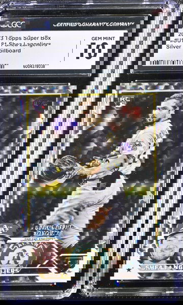 2023 TOPPS SHEA LANGELIERS SILVER FOILBOARD #US181 Rookie CGC 10