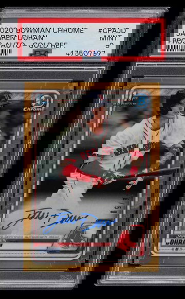 Jarren Duran 2020 Bowman Chrome Gold Refractor Auto /50 RC PSA 9