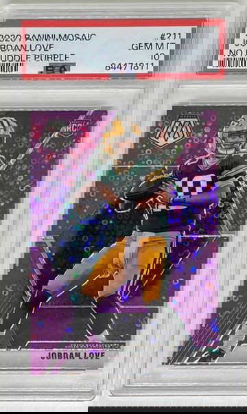 Jordan Love 2020 Panini Mosaic No Huddle Purple #/50 PSA 10
