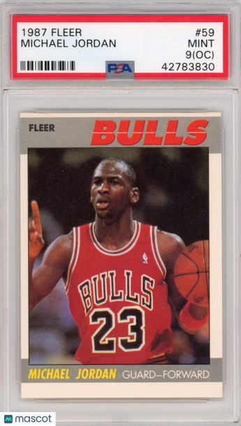 1987 Fleer Michael Jordan #59 Oc PSA 9