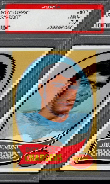 1970 Topps Football #97 Dick Post PSA NM+ 7.5