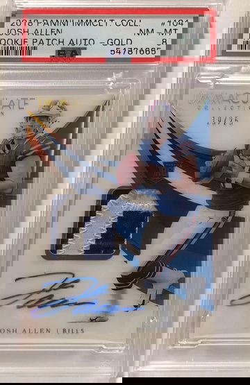 2018 immaculate josh allen rpa /25 (from HKG 14-21 days shipping)