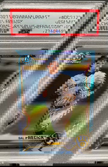 2021 Bowman Draft Sal Frelick Sky Blue Refractor PSA 10