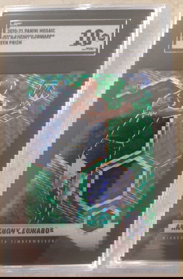 Anthony Edwards RC⚡️2020-21 Mosaic Green SGC 10 💎 GEM MINT 