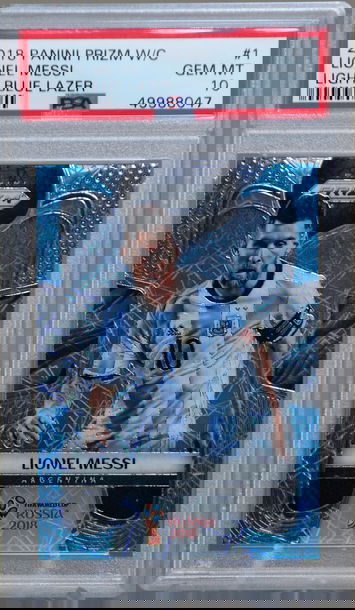 Lionel Messi Blue Lazer 2018 Prizm