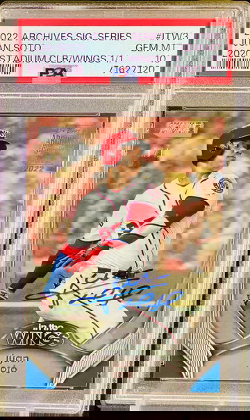 Juan Soto 1/1 Auto PSA 10 2020 Stadium Club 2022 Topps Archives