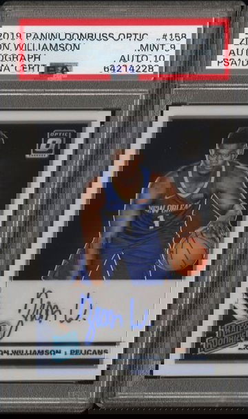 2019 Optic Zion Williamson RC Rookie Auto PSA 9