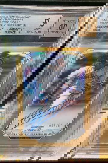 2019 Bowman Sterling Vladimir Guerrero Jr Rookie Autograph Gold Refractor BGS 9