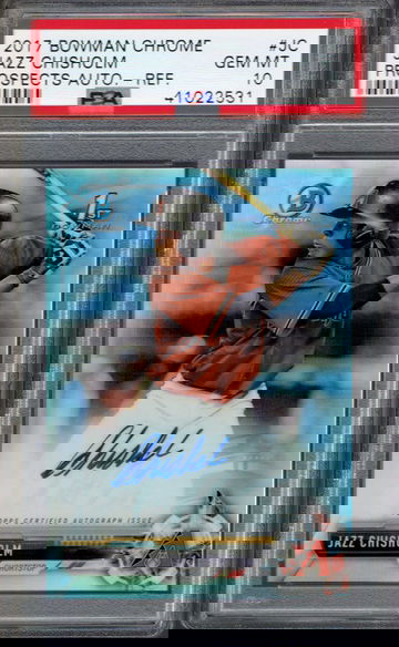 Jazz Chisholm 2017 Bowman Chrome Refractor Auto 462/499 PSA 10