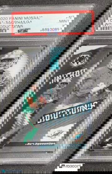 Tua Tagovailoa 2020 Panini Mosaic Introductions RC #I2 Dolphins Rookie PSA 9