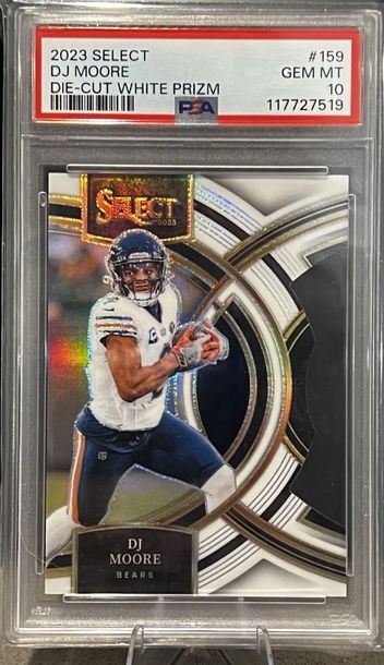 2023 Panini Select DJ Moore Die-Cut White Prizm