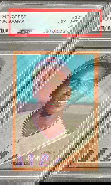 1962 Ernie Banks Topps #25 PSA 6 EX-MT