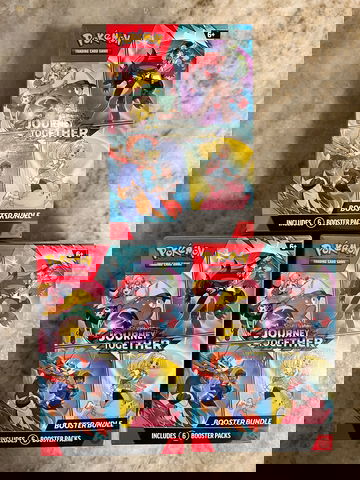 Pokémon Journey Together Booster Bundle Lot of 3