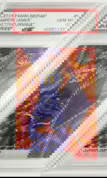 2019 Panini Mosaic Lebron James Reactive Orange PSA 10