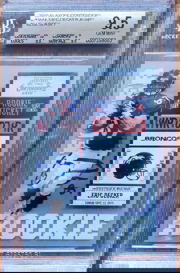 Eric Decker 2010 Playoff Contenders RC Auto BGS 9.5