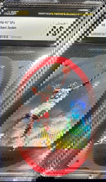 1996 SPx MICHAEL JORDAN HOLOGRAM #8 CSG 10 GEM MINT CHICAGO BULLS MVP GOAT