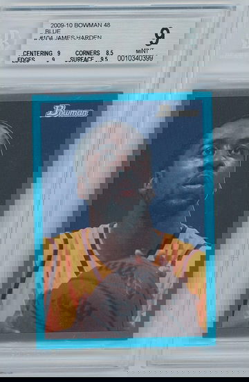James Harden 2009-10 Bowman 48 #104 Blue Rookie #/1948 BGS 9