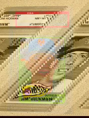 1965 Topps #114 Jim Hickman PSA 8 NM-MT METS
