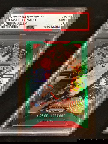 2019 Panini Prizm - Kawhi Leonard - Green Prizm PSA 9