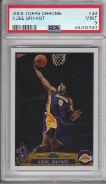 2003 Topps Chrome Kobe Bryant PSA 9