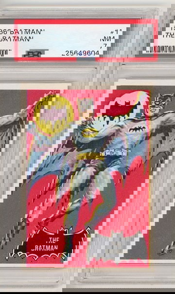 1966 Topps 1 THE BATMAN Rookie Card PSA 7 (POP 116) ICONIC Black Bat