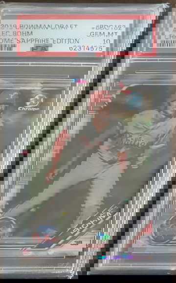 2019 Bowman Draft Alec Bohm Chrome Sapphire Edition #BDC162 PSA 10