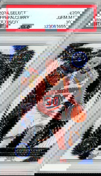 2024 PANINI SELECT STEPHEN CURRY #209 WHITE DISCO 63 OF 75 PSA 10 GEM MT