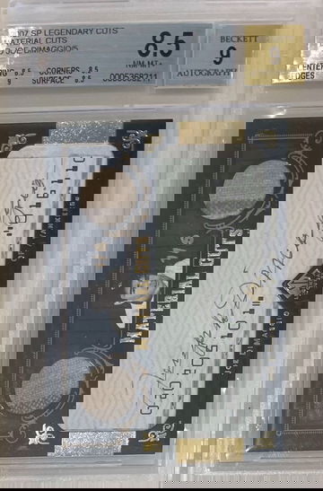 Joe DiMaggio 2007 ud legendary cuts auto autograph dual jersey bgs 8.5 9 #1/5 