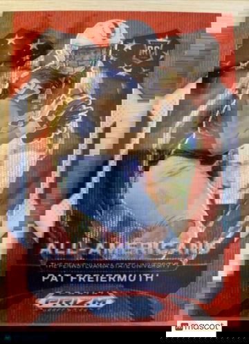 2021 Prizm Draft Picks Pat Freiermuth Red Wave Prizm ALL-AMERICANS #184 Steelers