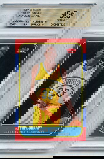 2007 Fleer Kevin Durant 1986 BGS 9.5 ICONIC MICHAEL JORDAN