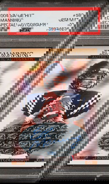 2004 SA-GE HIT ELI MANNING AUTOGRAPH SEC SPECIALPSA 10