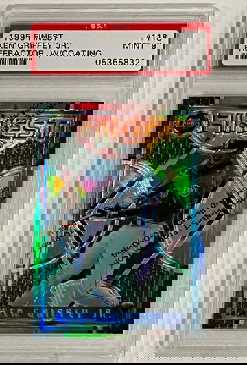 1995 Topps finest #118 Refractor Ken Griffey Jr. w/Coating PSA 9 