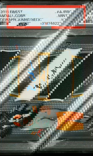 2011 Topps Finest Auto Jumbo Relics /589 Randall Cobb #AJR-RC Rookie  RC PSA 9