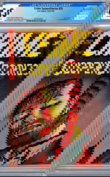 CRIME SUSPENSTORIES #20 CGC 4.0 HISTORIC PRE-CODE EC CENSURE *USED IN SOTI* 1953